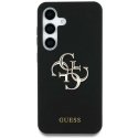 Kotelo Guess Silicone Big 4G Logo Bottom Script Samsung Galaxy S25 Ultra musta