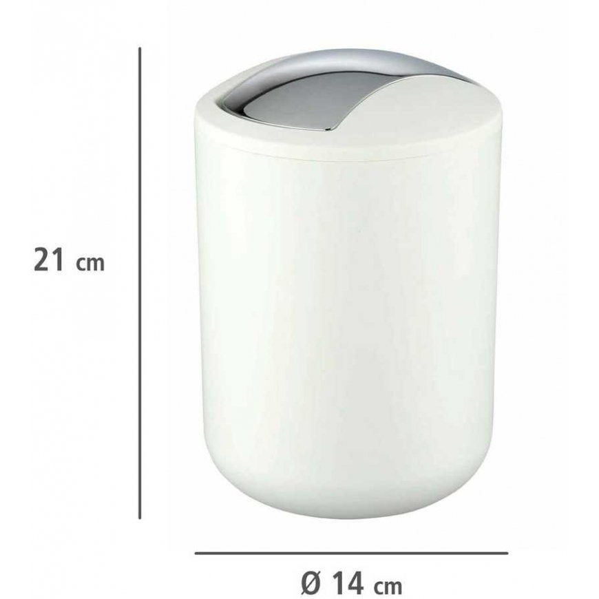 Wenko Trash can BRASIL, 2 l, white (21206100) – 4