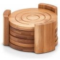 Bamboo Glass stand, tray, 100% bamboo - set of 7 elements, ZELLER Bamboo Glass stand, tray, 100% bamboo - set of 7 elements, ZELLER