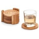 Bamboo Glass stand, tray, 100% bamboo - set of 7 elements, ZELLER Bamboo Glass stand, tray, 100% bamboo - set of 7 elements, ZELLER