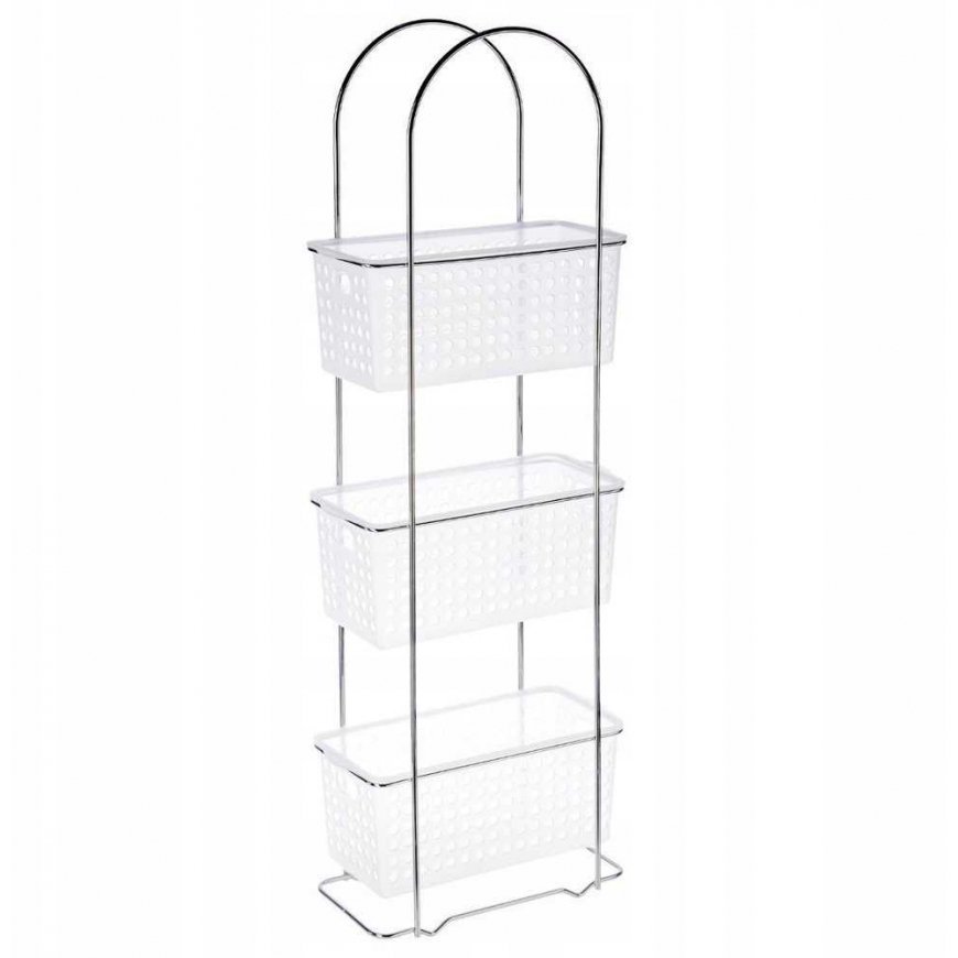 5five Simply Smart Bathroom Shelf, Dish Rack - 3 Tiers, White and Clear – 3