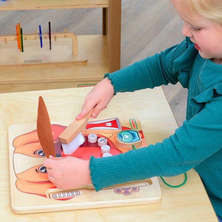 MASTERKIDZ Terveellisen suuhygienian oppiminen koiraa esimerkkinä - Montessorin opetusseinätaulu – 3
