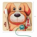 MASTERKIDZ Nauka Zdrowej Higieny Jamy Ustnej na Przykladzie Pieska - Tablica Ścienna Edukacyjna Montessori