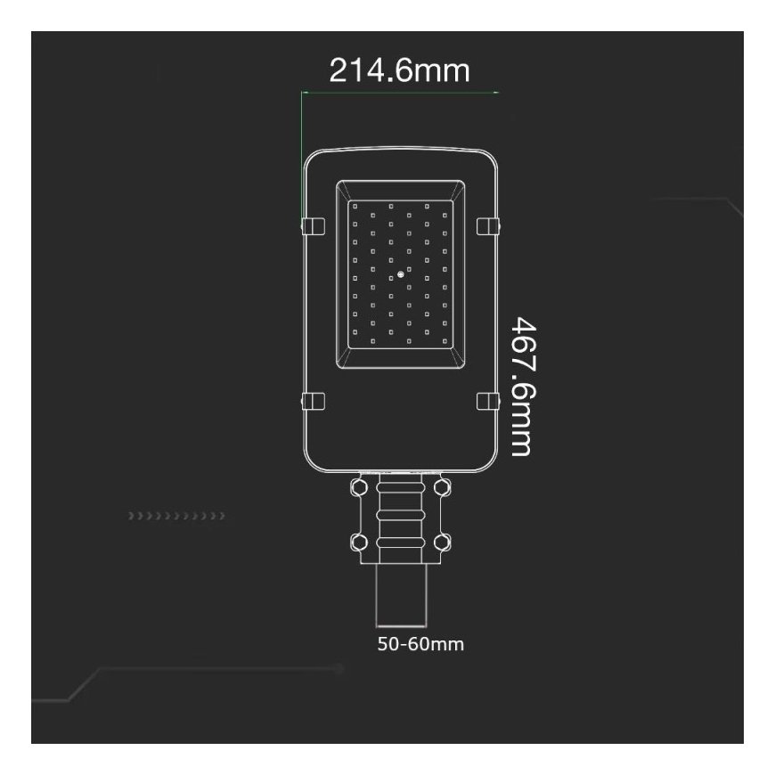 LED gatvės apšvietimas V-TAC SAMSUNG CHIP 50W VT-50ST 4000K 5000lm 5 metų garantija – 2