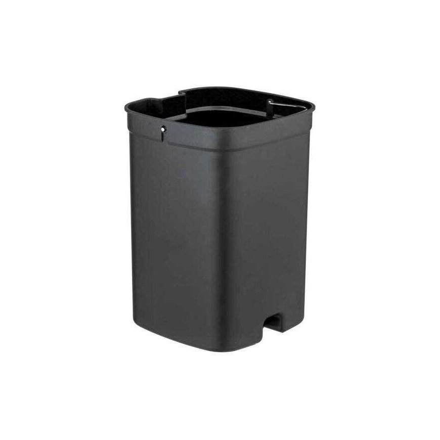 Kylpyhuoneen roskakori DAVOS-polkimella, musta matto, 5 l, Weko – 4