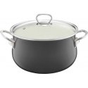 Emalia Olkusz Enamel pot with lid Piza 14 cm gray EMALIA OKLUSZ Emalia Olkusz Enamel pot with lid Piza 14 cm gray EMALIA OKLUSZ