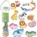 WOOPIE Green Wooden Building Blocks Educational Toy ZOO Montessori 13 pcs. WOOPIE Green Wooden Building Blocks Educational Toy ZOO Montessori 13 pcs.