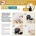 Shower shelf PAVIA Static-Loc, black, Wenko Shower shelf PAVIA Static-Loc, black, Wenko