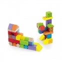 Set of wooden colored blocks in a bucket 100 pcs. Viga