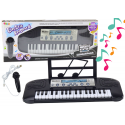 Lean Toys Electric Piano for Kids, Microphone Stand, Black Lean Toys Electric Piano for Kids, Microphone Stand, Black