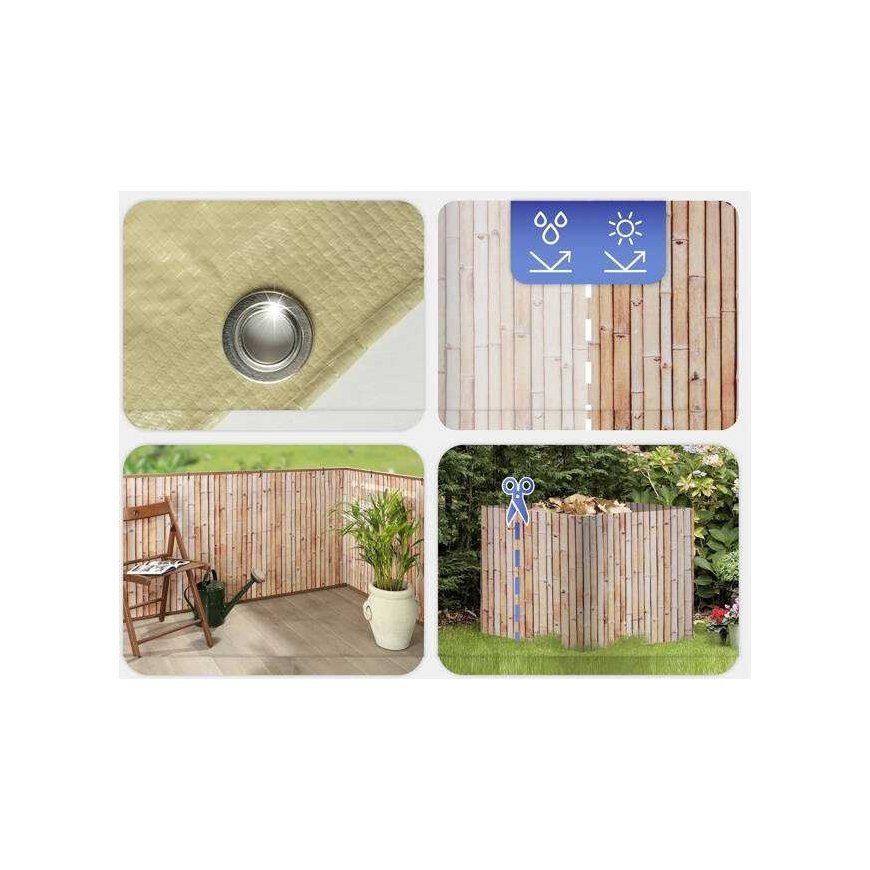 Maximex bambukuvioinen parvekkeen päällinen, 5 mx 85 cm – 4