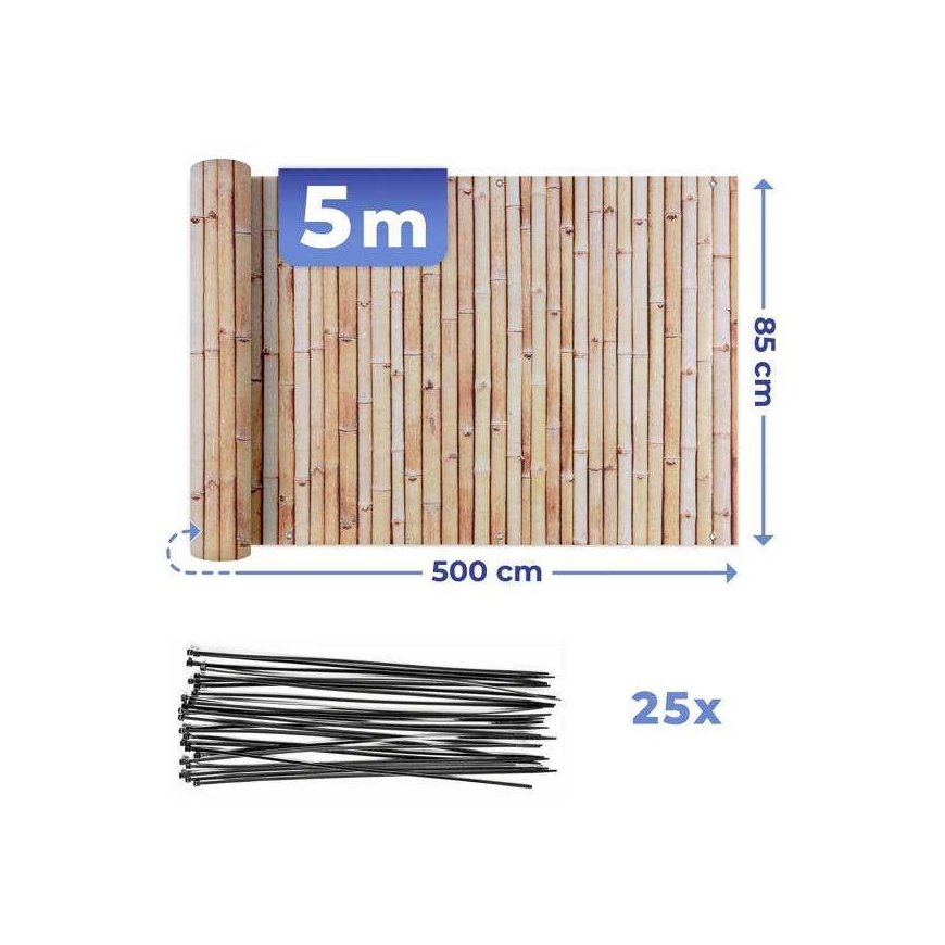 Maximex Balkono užvalkalas su bambuko raštu, 5 m x 85 cm – 5