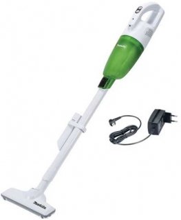 12V max baltas/žalias vertikaliai veikiantis dulkių siurblys, Makita [CL117FDX5] su įmontuota 2.0Ah baterija