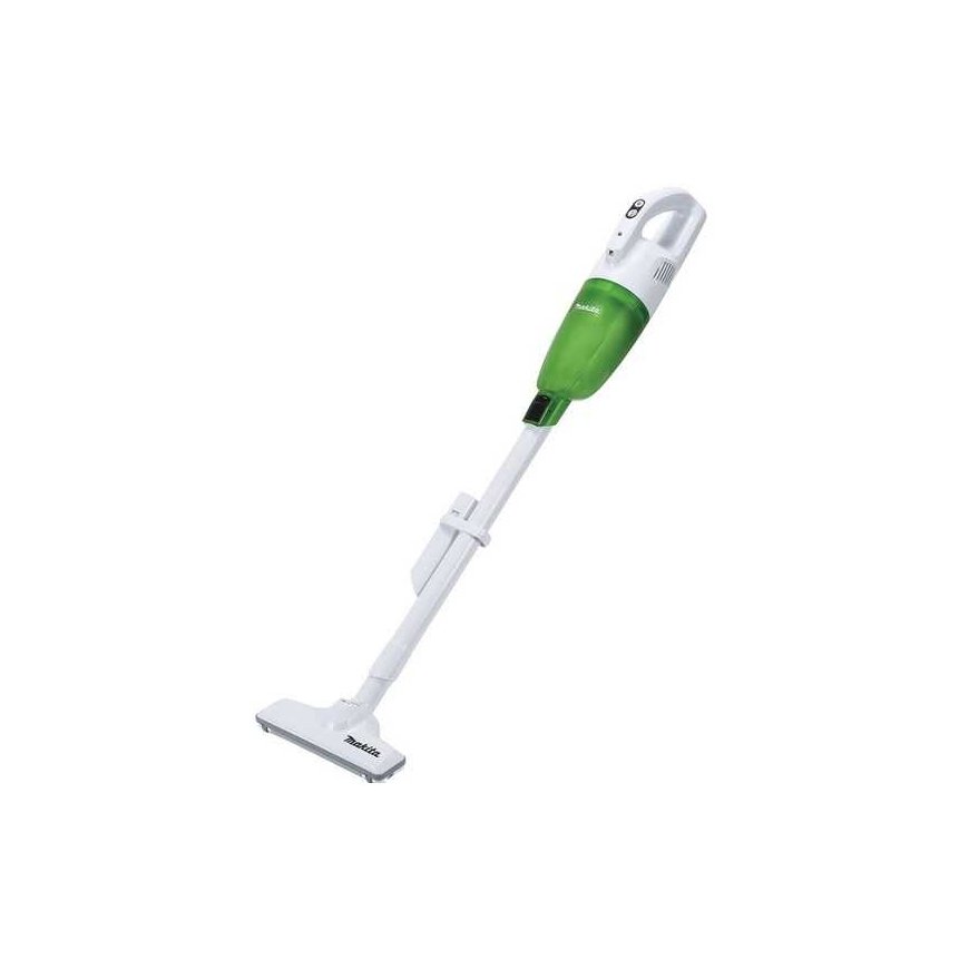 12V max white/green upright vacuum cleaner, Makita [CL117FDX5] with built-in 2.0Ah battery – 2
