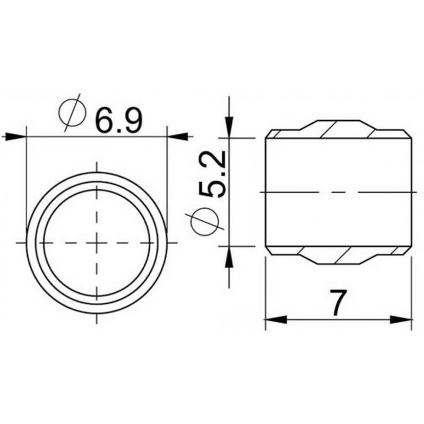 Disc brake hose fasteners ProX 5mm for SRAM (50pcs.)