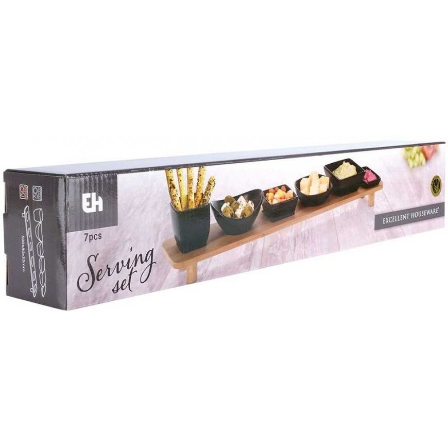 KOOPMAN Snack bowls on a tray 7 pcs. – 3
