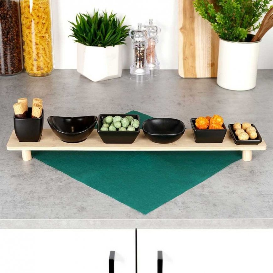 KOOPMAN Snack bowls on a tray 7 pcs. – 5
