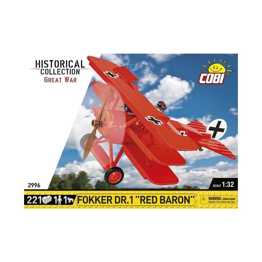 Blocks Fokker DR.1 Red Baron 221 blocks