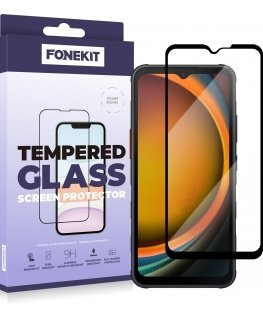FoneKit Full Cover Tempered Glass, Samsung Galaxy XCover7, black