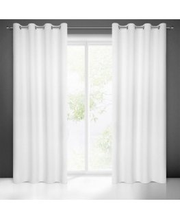 Eurofirany LOGAN blackout night curtain, 140X270 cm, loops / rings, color: white