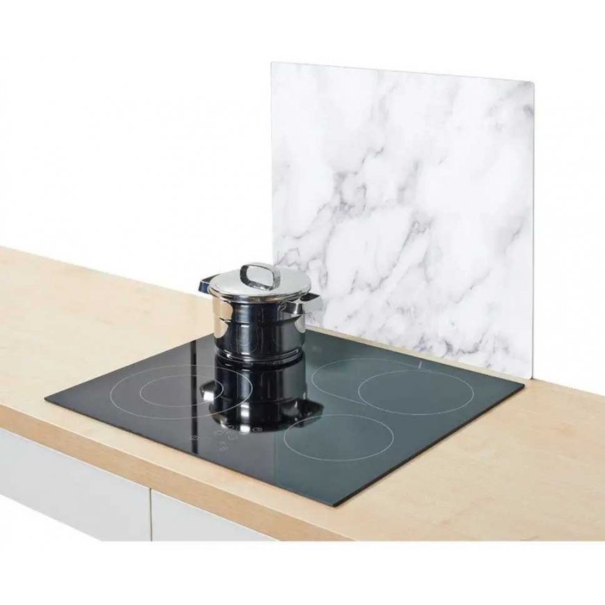 Zeller Szklana table marble, 56x50cm, col. white – 3