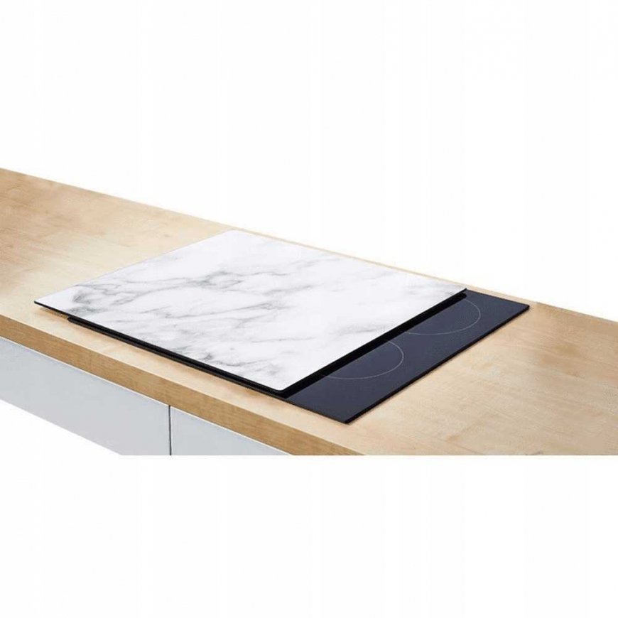 Zeller Szklana table marble, 56x50cm, col. white – 4