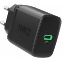 Green Cell Greencell PowerSource Solo30 Black 30W USB-C Power Delivery seinälaturi Green Cell Greencell PowerSource Solo30 Black 30W USB-C Power Delivery seinälaturi