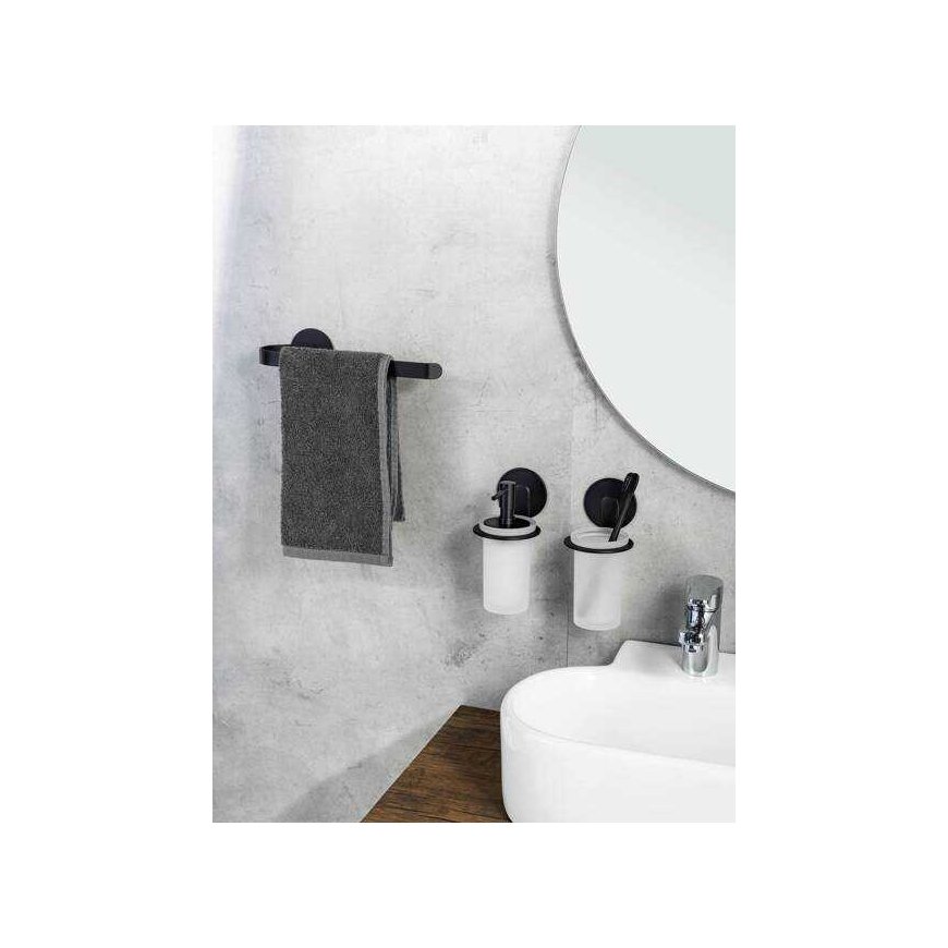 Wenko BIVIO aluminum towel holder, installation without drilling – 2