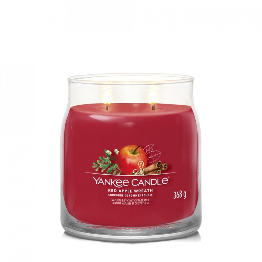 Yankee Candle Red Apple Wreath vaško žvakė Cilindras Raudona 1 vnt – 2