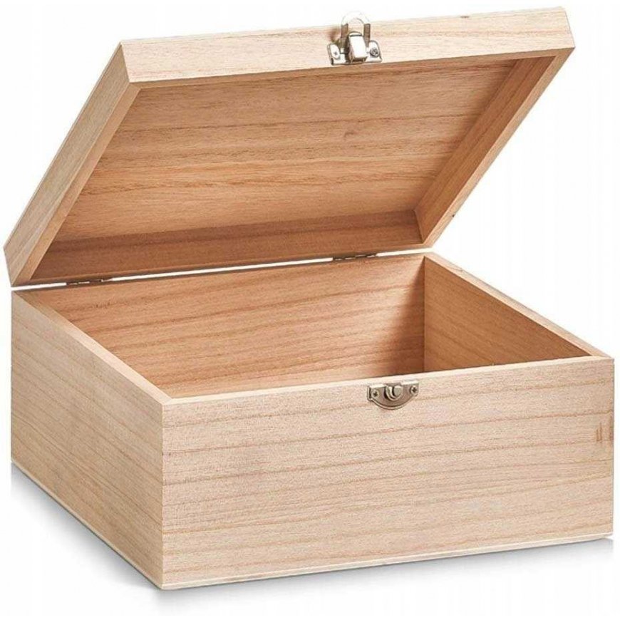 Puinen kannellinen astia, 23 x 23 x 11 cm, ZELLER – 2