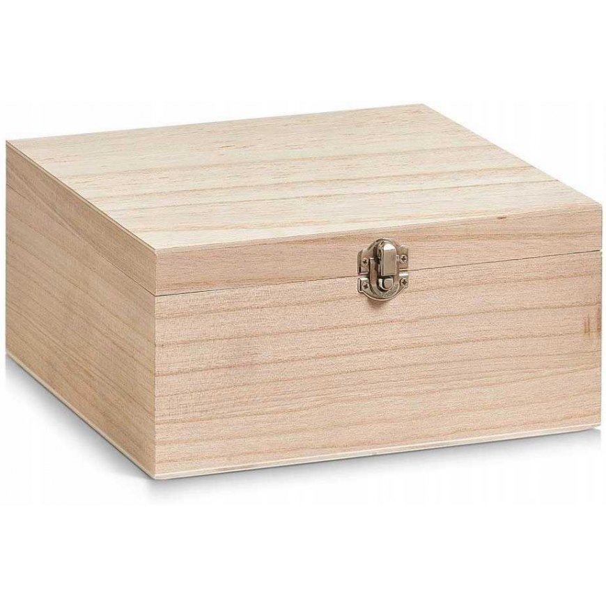 Wooden container with lid, 23 x 23 x 11 cm, ZELLER – 3