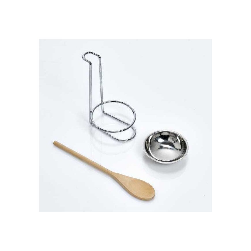 Bucket holder + wooden spoon, set, ZELLER – 2