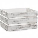 VINTAGE White storage box, wooden - White, 39 x 29 x 21 cm, ZELLER VINTAGE White storage box, wooden - White, 39 x 29 x 21 cm, ZELLER