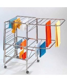 Maximex Steel Clothes dryer MOBILE foldable, stainless steel
