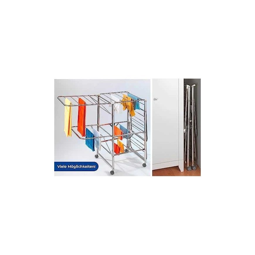 Maximex Steel Pyykinkuivain MOBILE taitettava, ruostumaton teräs – 5
