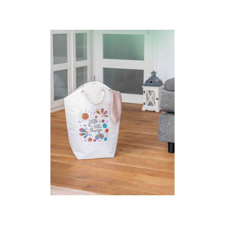 Small laundry basket with rope handles, 58 l, WENKO – 2