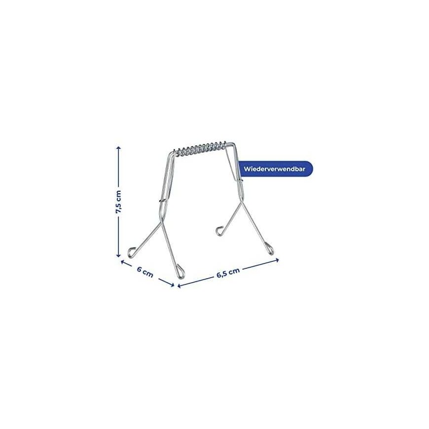 Maximex Steel Virtuviniai spaustukai, ritininiai spaustukai, mėsos sagtys, 10 vnt, nerūdijantis plienas – 4