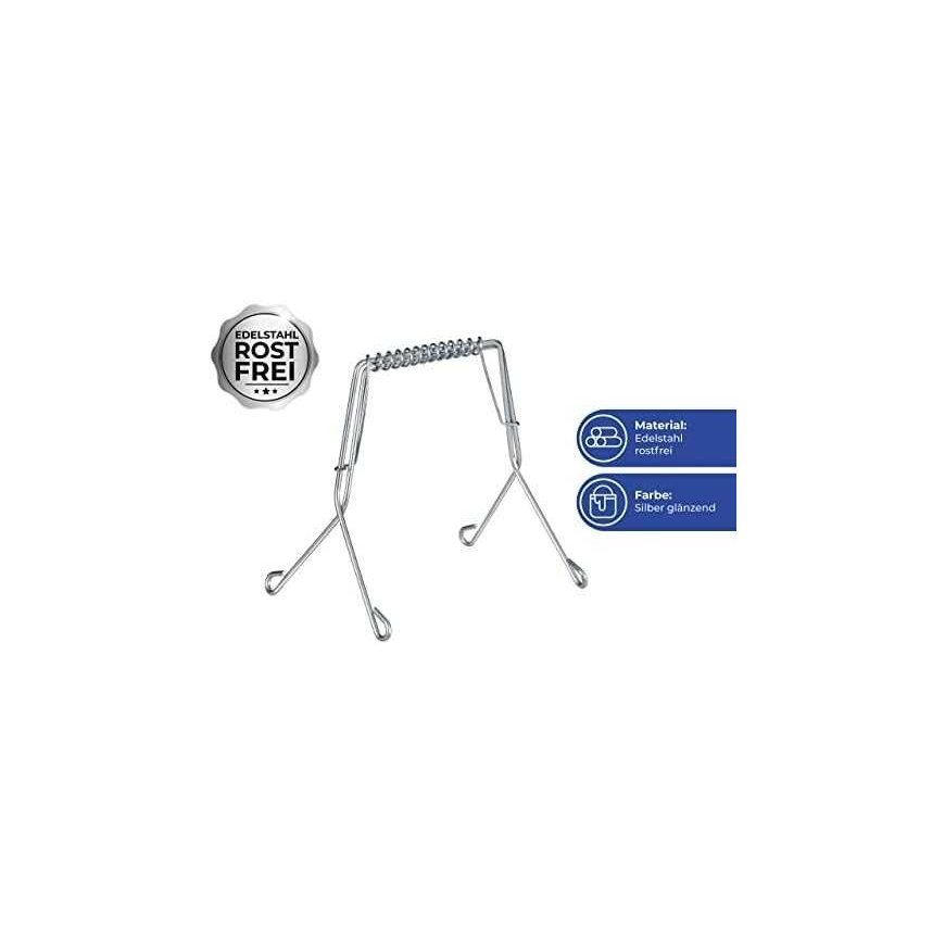 Maximex Steel Virtuviniai spaustukai, ritininiai spaustukai, mėsos sagtys, 10 vnt, nerūdijantis plienas – 5