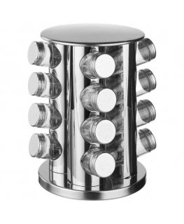 5five Simply Smart PIECES Metal spice rack + glass container - 17 pcs