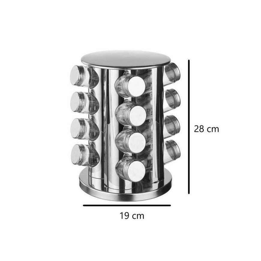 5five Simply Smart PIECES Metal spice rack + glass container - 17 pcs – 5
