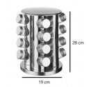 5five Simply Smart PIECES Metal spice rack + glass container - 17 pcs 5five Simply Smart PIECES Metal spice rack + glass container - 17 pcs