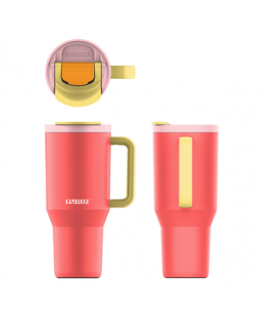 Lämpökuki teleskooppipillillä Kambukka Rio Tumbler 950ml Pink Papaya