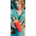 Lämpökuki teleskooppipillillä Kambukka Rio Tumbler 950ml Pink Papaya