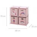 Storage Solutions Shelf with textile containers for children's room Storage Solutions Shelf with textile containers for children's room