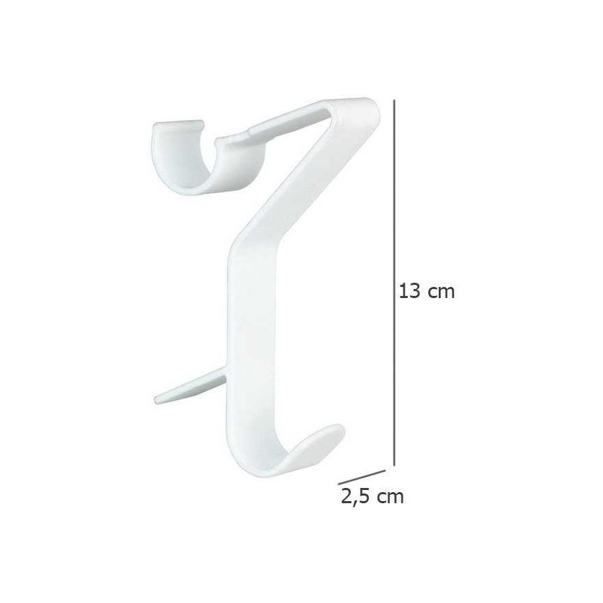 Neo 3 Flexi vonios pakabų rinkinys, tvirtinamas prie vamzdinio radiatoriaus, baltas, plastikinis, stabilus tvirtinimas, WENKO – 5