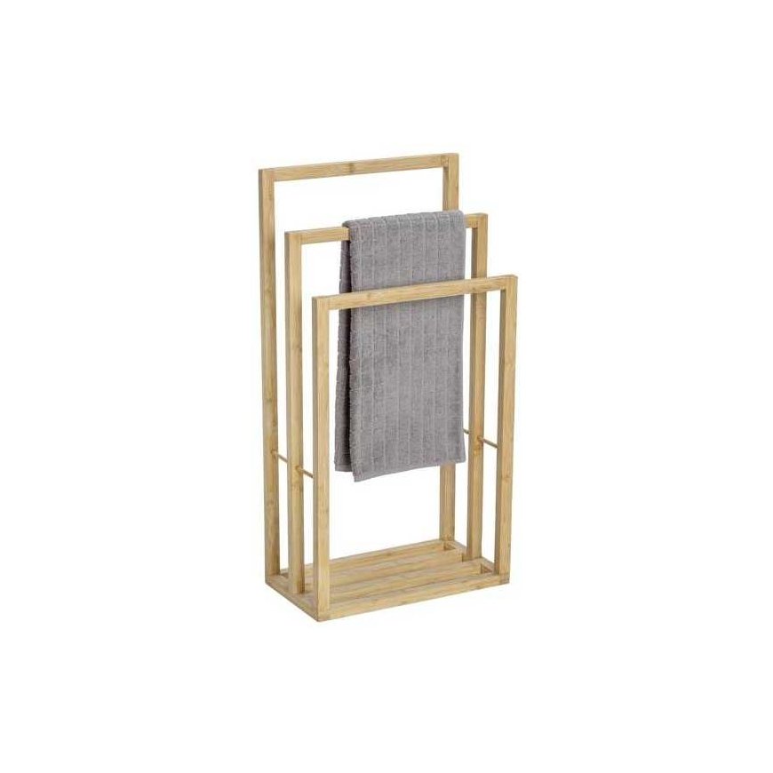 Towel rack with three arms, Bamboo, WENKO
