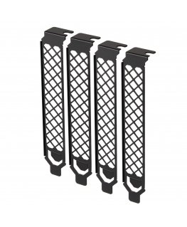 SilverStone SST-Aeroslots-2B - PCI Slotblenden, 4 Stück - black