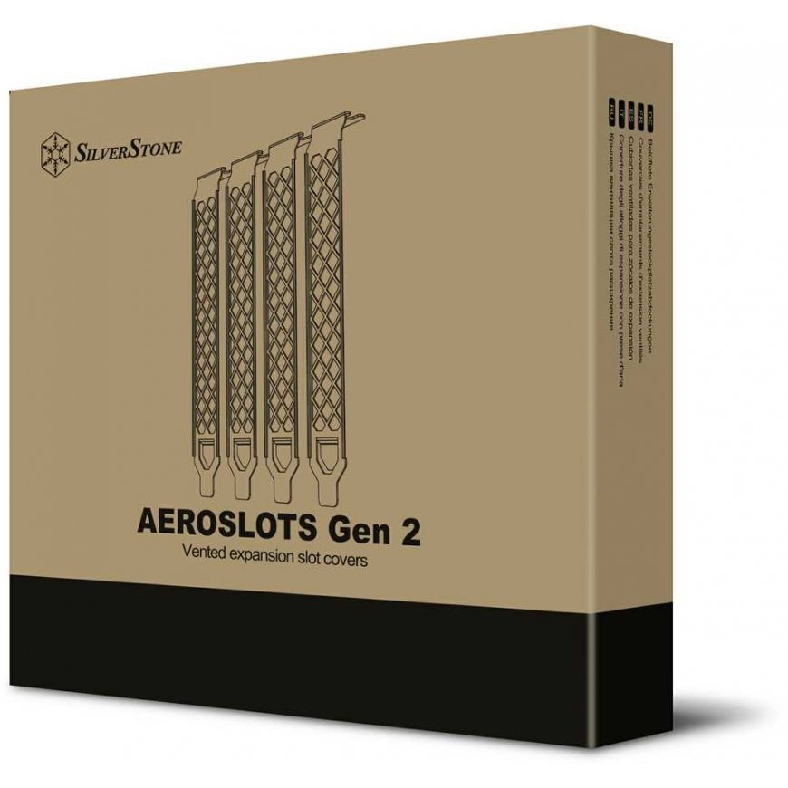 SilverStone SST-Aeroslots-2B - PCI Slotblenden, 4 Stück - black – 5
