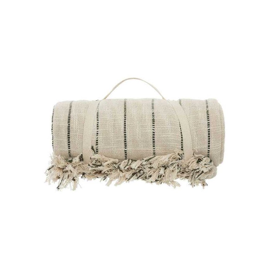 Atmosphera LUISA cotton bedspread, with fringes