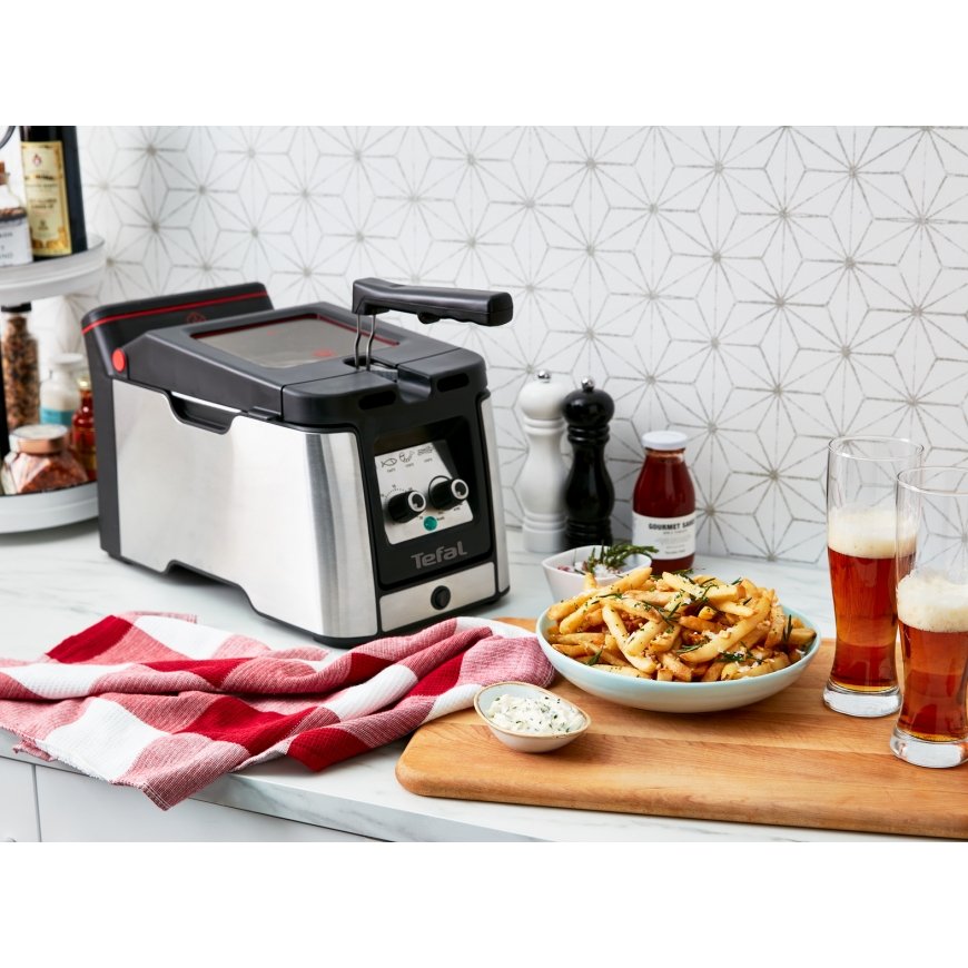 Tefal Clear Duo FR600D Viens 0,65 L Atsevišķs 2000 W Dziļš taukvāris Melns, Nerūsējošs tērauds – 4